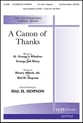 Canon of Thanks Two-Part Mixed choral sheet music cover